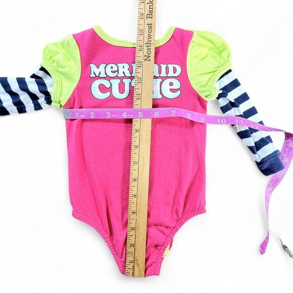 '11 VTG Harajuku Mini Gwen Stefani Mermaid Baby Girl Bodysuit 9M Y2K Kawaii Neon - Picture 8 of 8